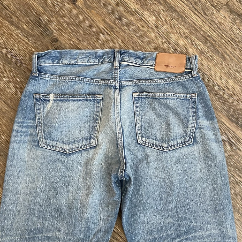 MOUSSY Vintage Odessa Straight Leg Mid Rise Jeans Size 30 - Picture 9 of 11